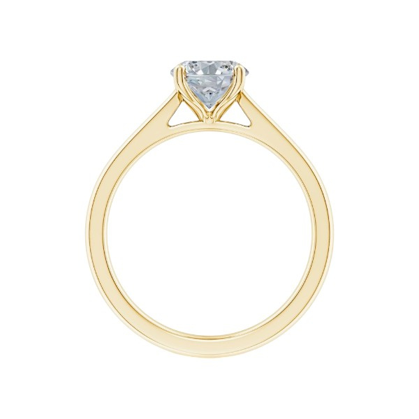 3.00 CT Oval Cut Solitaire Cathedral Settings 14K Solid Gold Diamond Ring IGI Certified