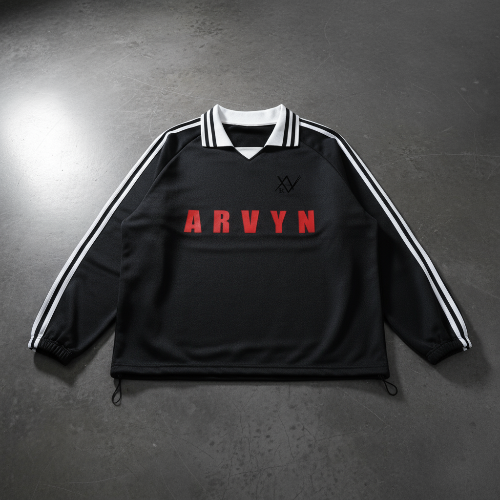 Contrast Striped Lapel Collar Sweatshirt