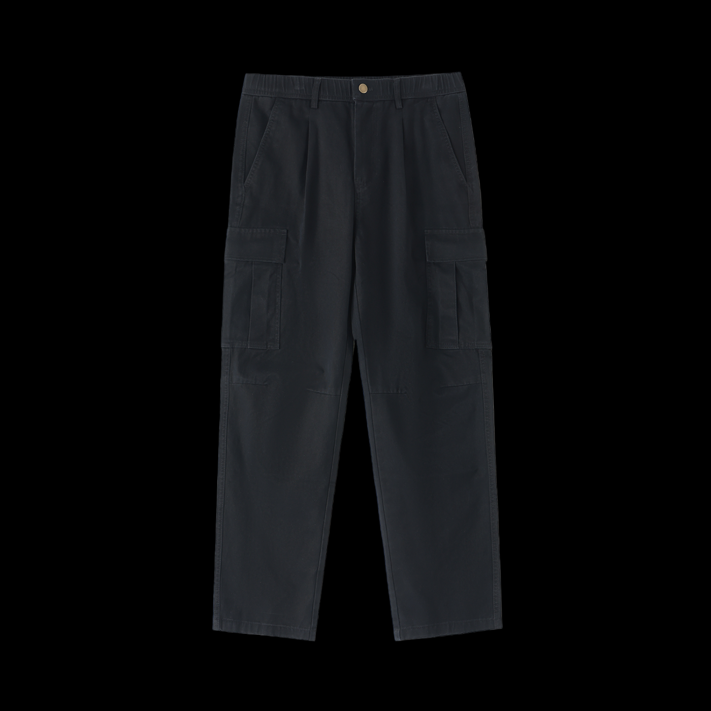 Cotton Elastic-Waist Cargo Pants