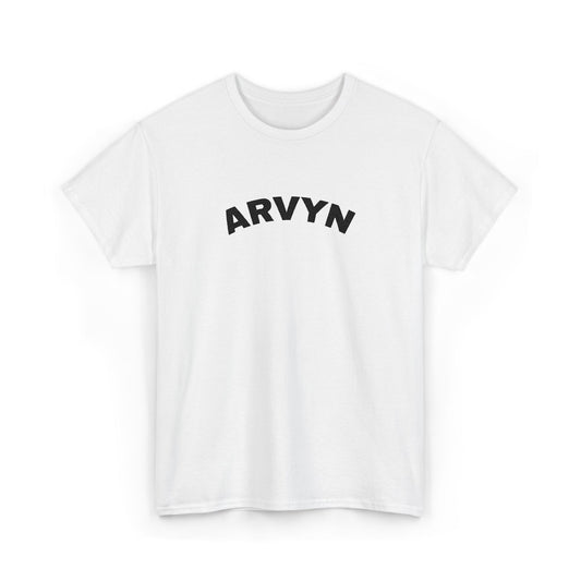ARVYN Tee — Minimal Personalized Ash Cotton T-Shirt