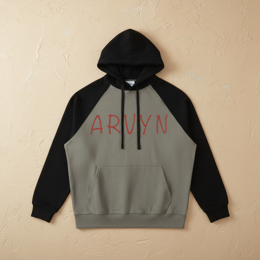 Color-Block Raglan Sleeve Hoodie