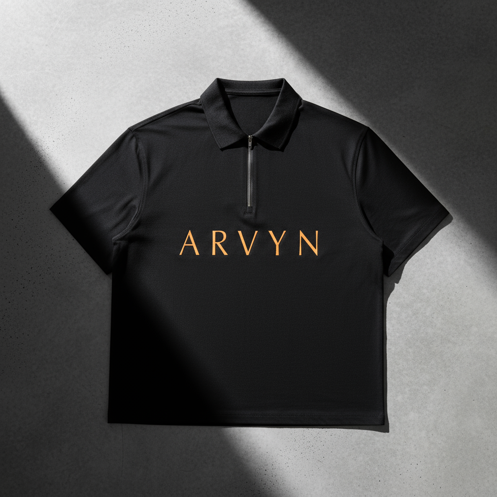 Half-Zip Cotton Shirt-ARVYN