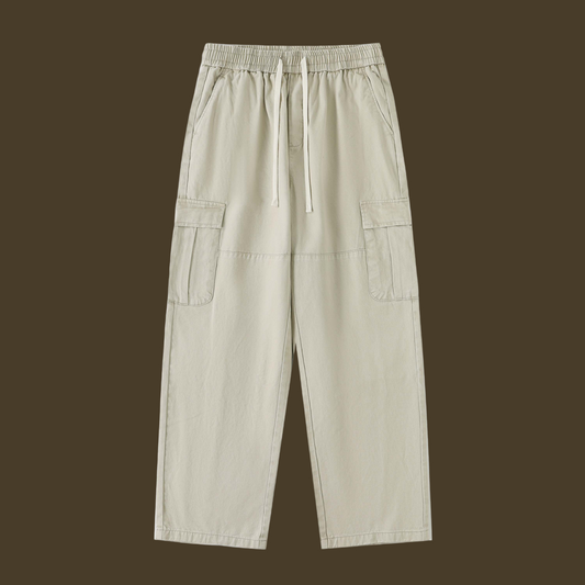 Drawstring Straight-Leg Cargo
