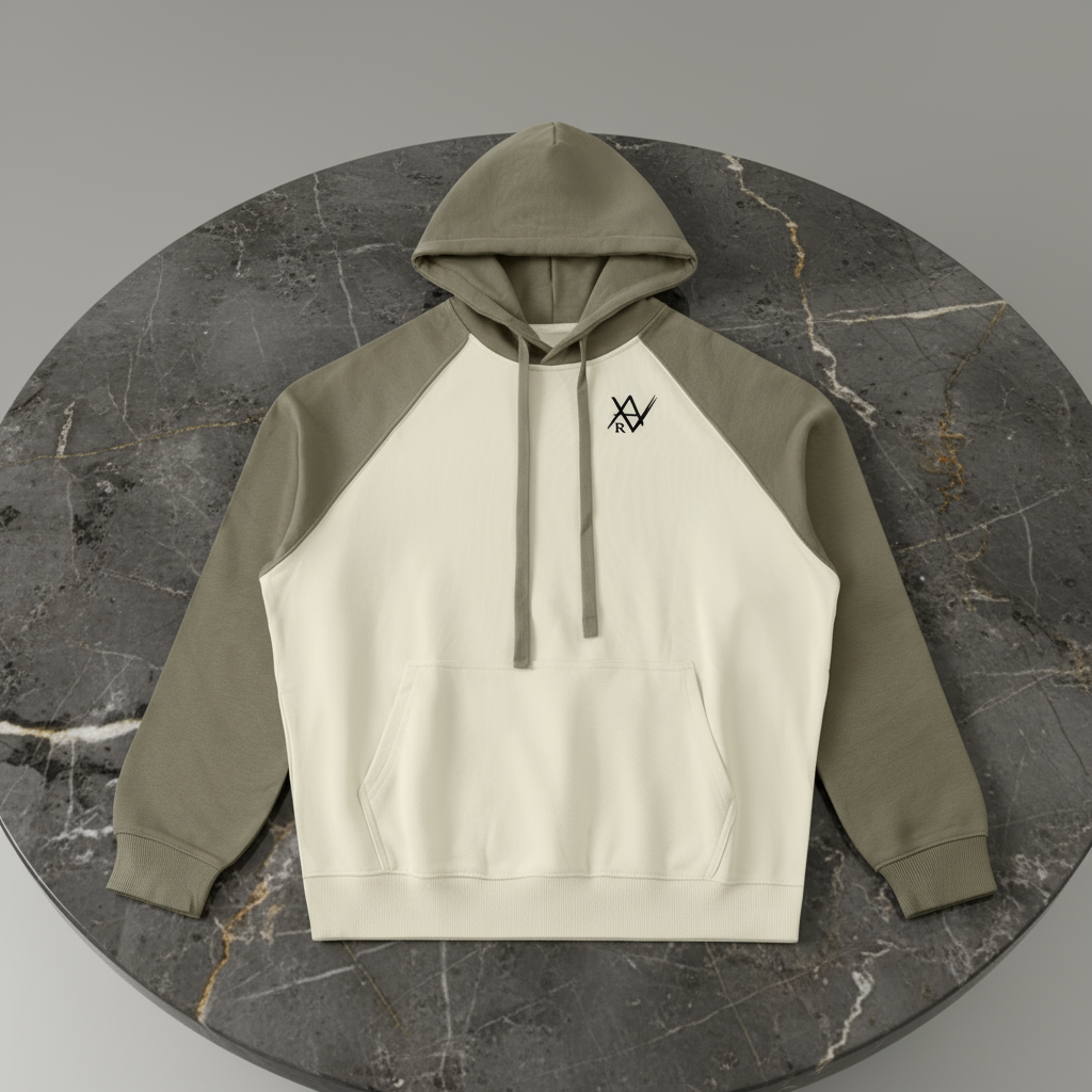 Color-Block Raglan Sleeve Hoodie