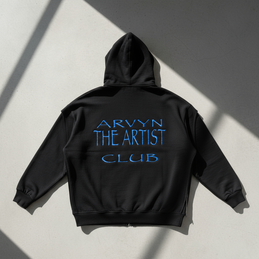 Contrast Tape Raw Edge Double Layered Zip Hoodie