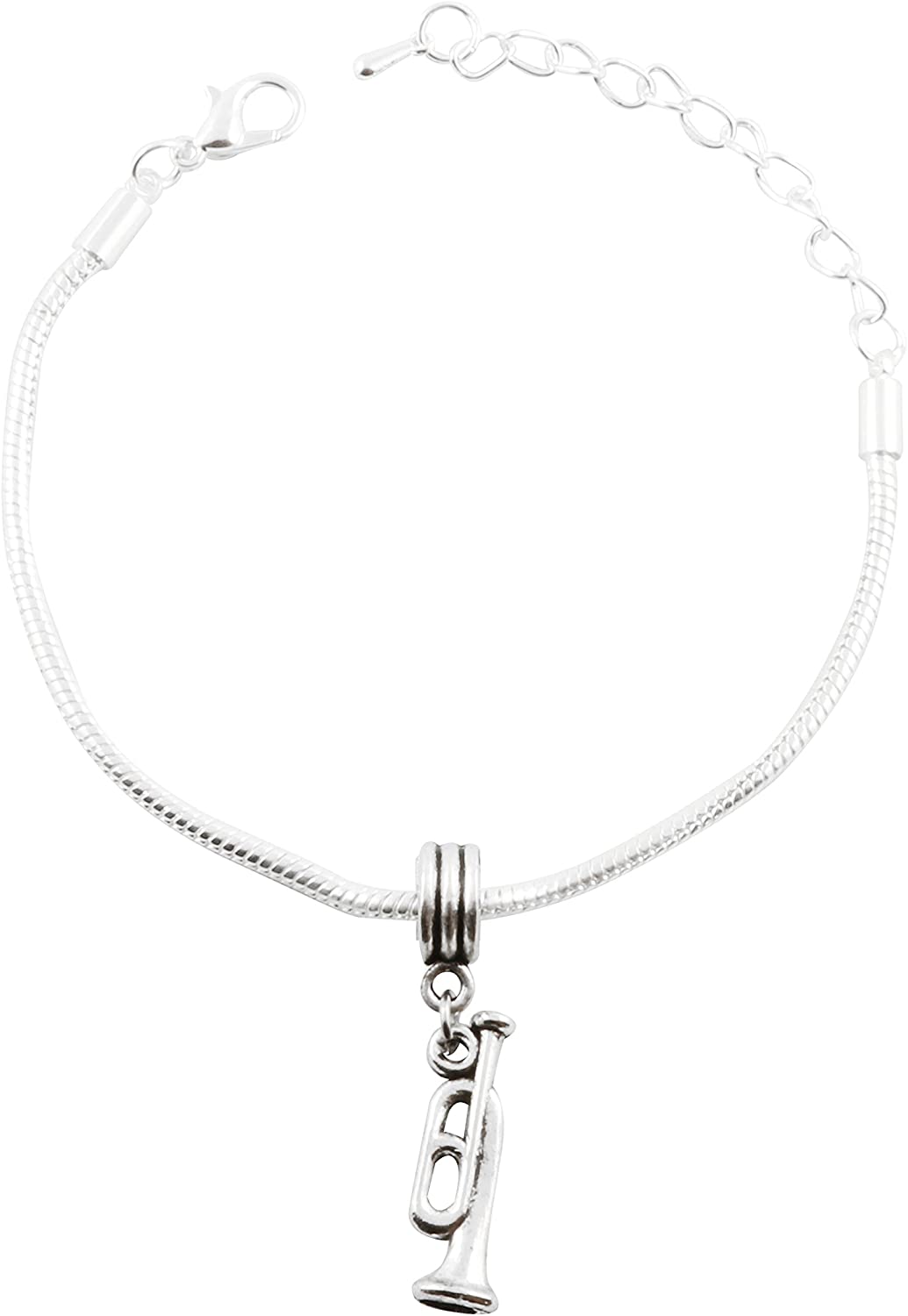 Emerald Park Jewelry Bugle Music Instrument Snake Chain Charm Bracelet
