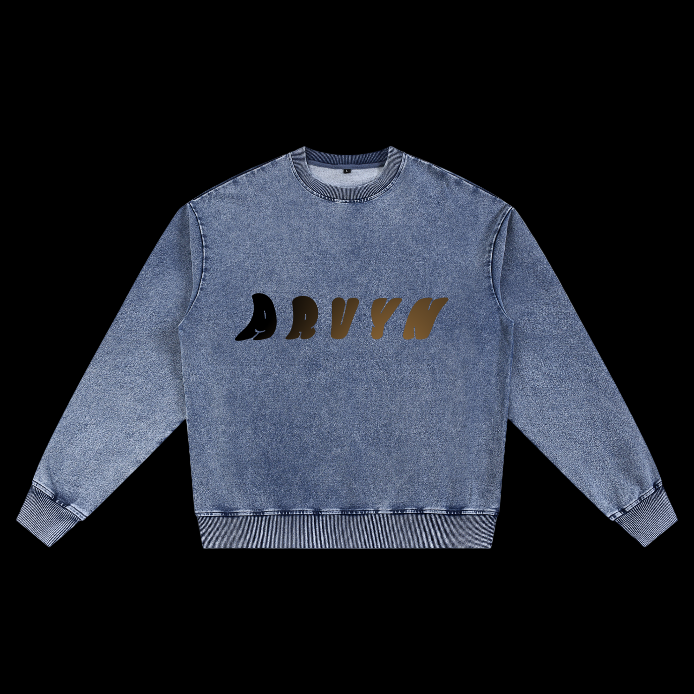 Snow Wash Oversized Crewneck Sweatshirt
