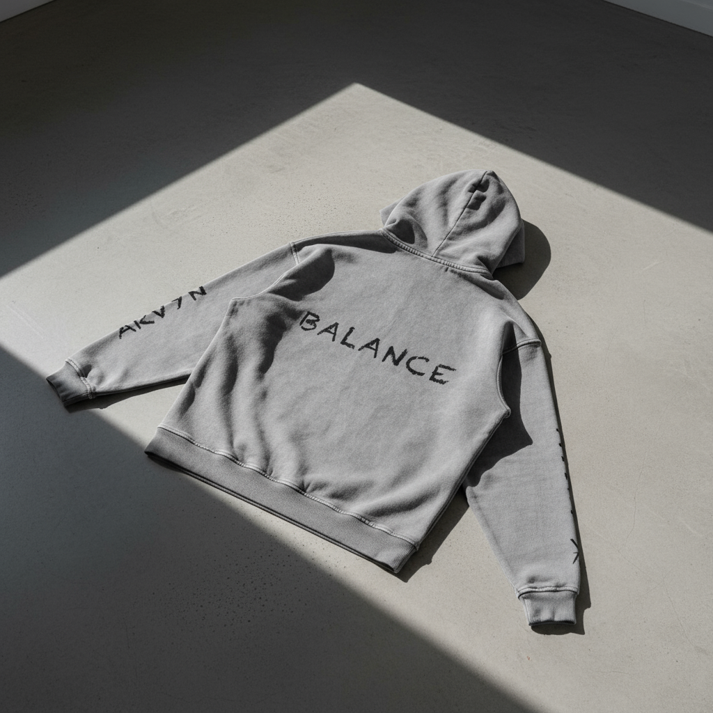 ARVYN-Snow Washed Loose Cotton Hoodie