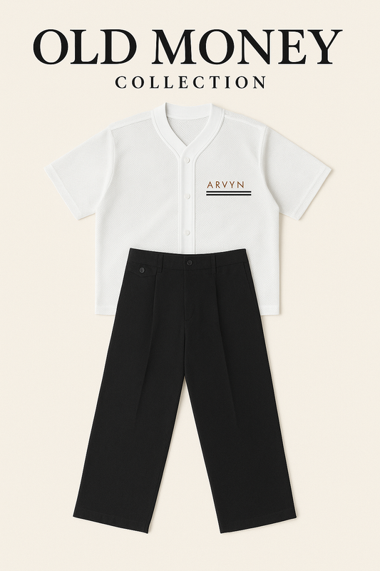 ARVYN Old Money Set — Varsity Jersey × Adjustable Pants