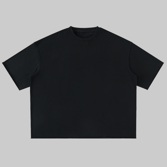 Washed Rolled Hem Half Sleeve T-Shirt