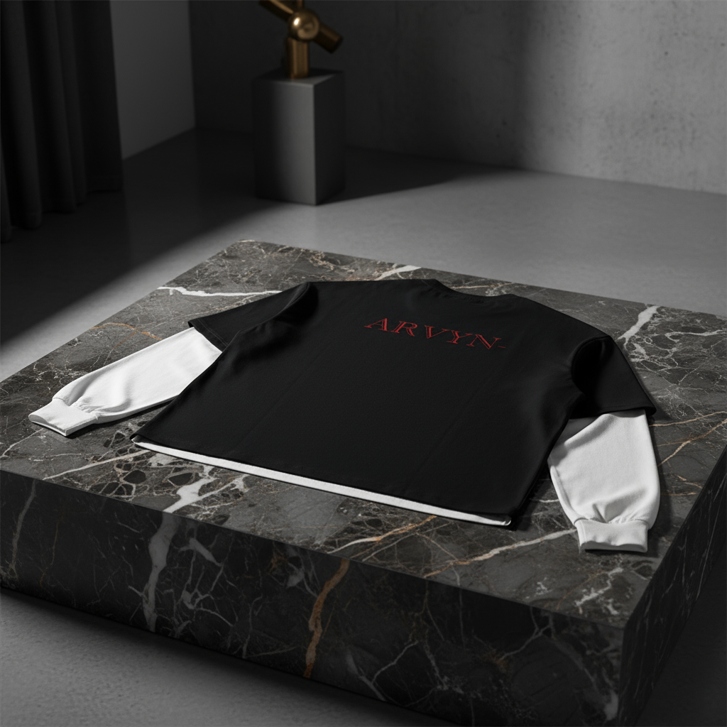 ARVYN — The Layered Contrast Tee (RT0051)