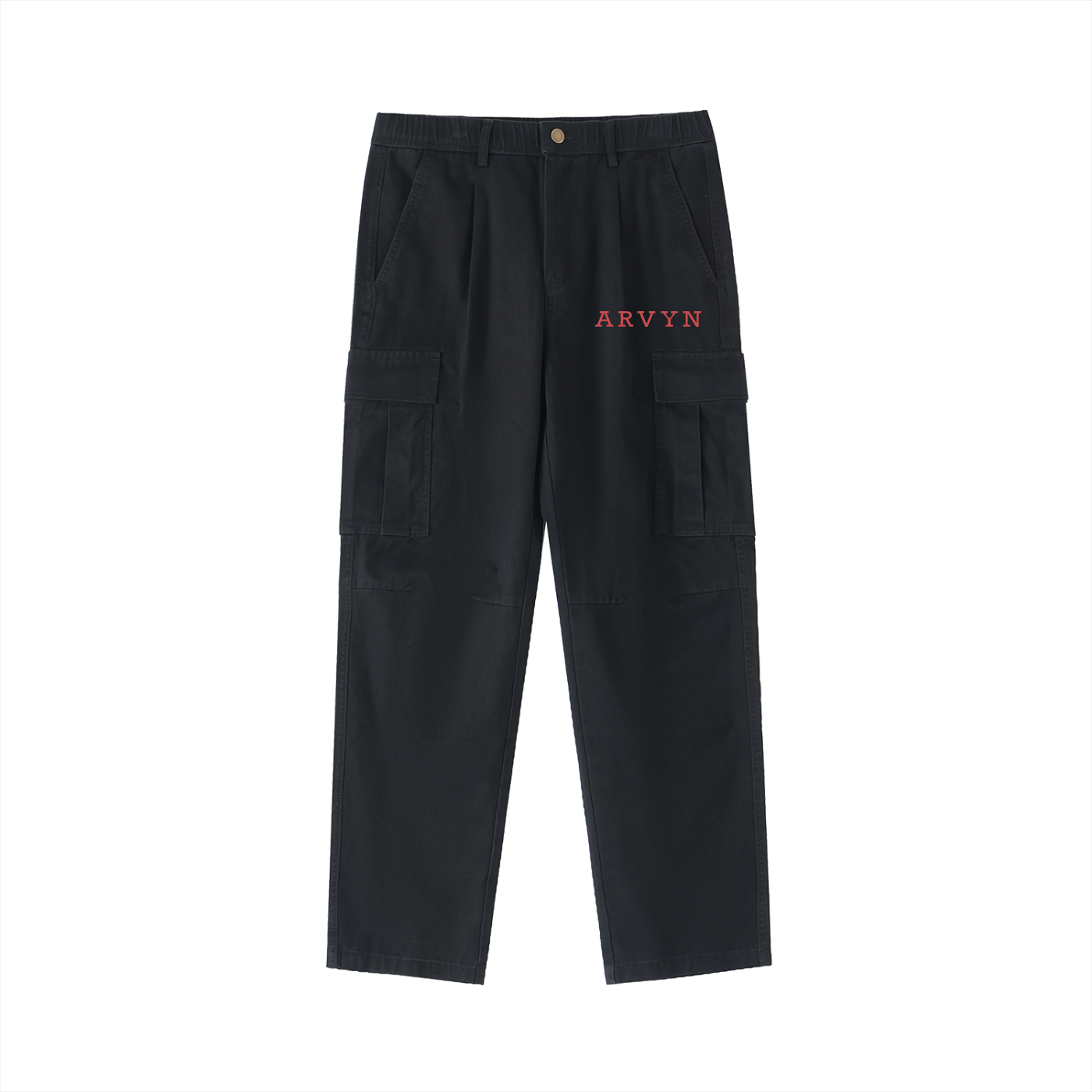 Cotton Elastic-Waist Cargo Pants