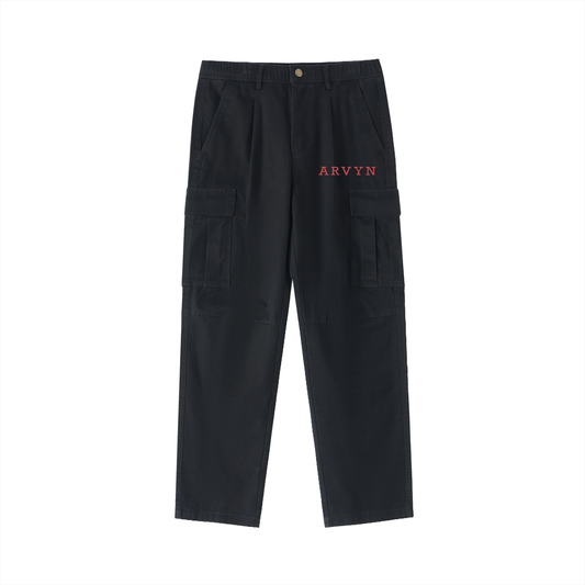 Cotton Elastic-Waist Cargo Pants