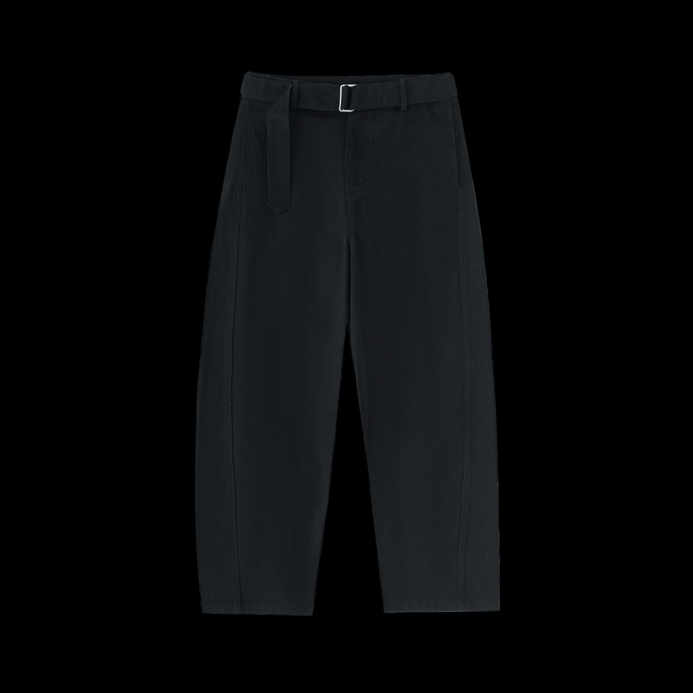 Belted Barrel-leg Chino Pants