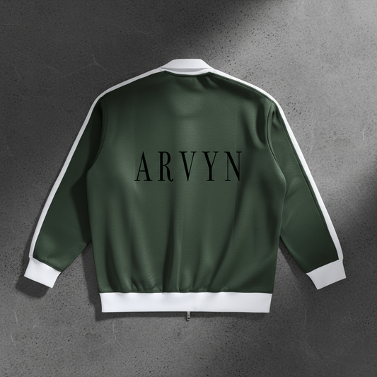 Contrast Trim Stand Collar Jacket